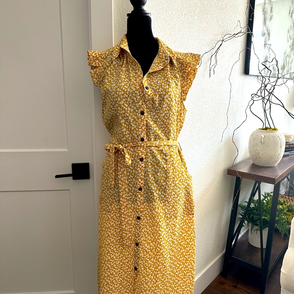 Floral mid length summer dress